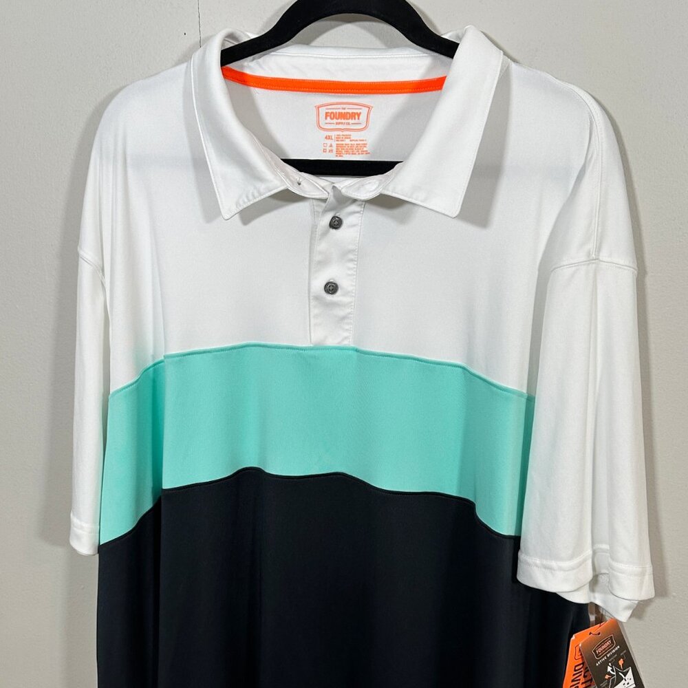 NWT The Foundry Supply Co. Polo Shirt Men's 4XL Quick Dri Odor Control - Picture 2 of 6